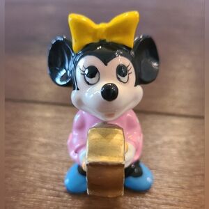 Vintage Walt Disney Minnie Mouse Drummer 3" Ceramic Figurine Made In Japan